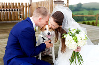A Bride and Groom share their wedding day with their beloved dog