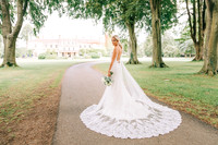 Bridal portrait at Lucknam Park in Wiltshire
